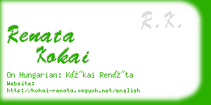 renata kokai business card